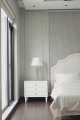 Minimalist White Bed