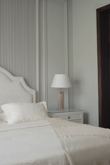 Minimalist White Bed