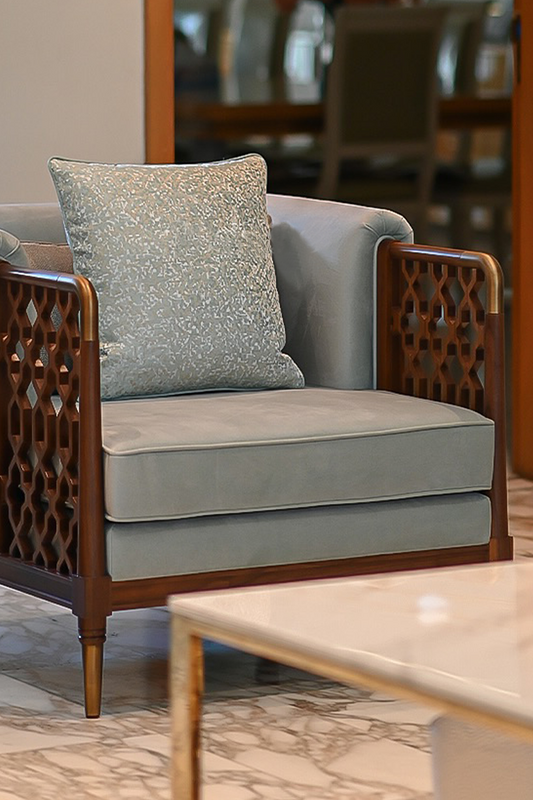 Grey Upholstered Sofa