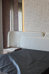 Textured Fabric Upholstered Bed Frame