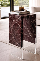 Rosso Levanto Marble Carved