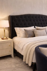 Black Upholstered Bed