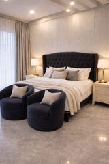 Black Upholstered Bed