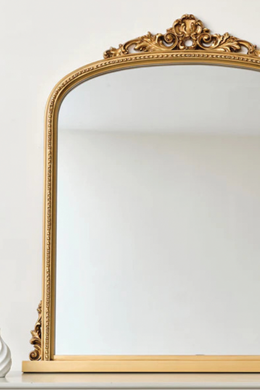 Antique Gold Ornate Arch Mirror