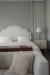 Minimalist White Bed